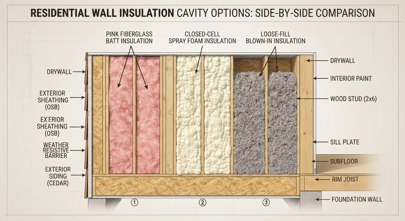 Insulation Types at a Glance: Batts, Spray Foam, and Blown-In