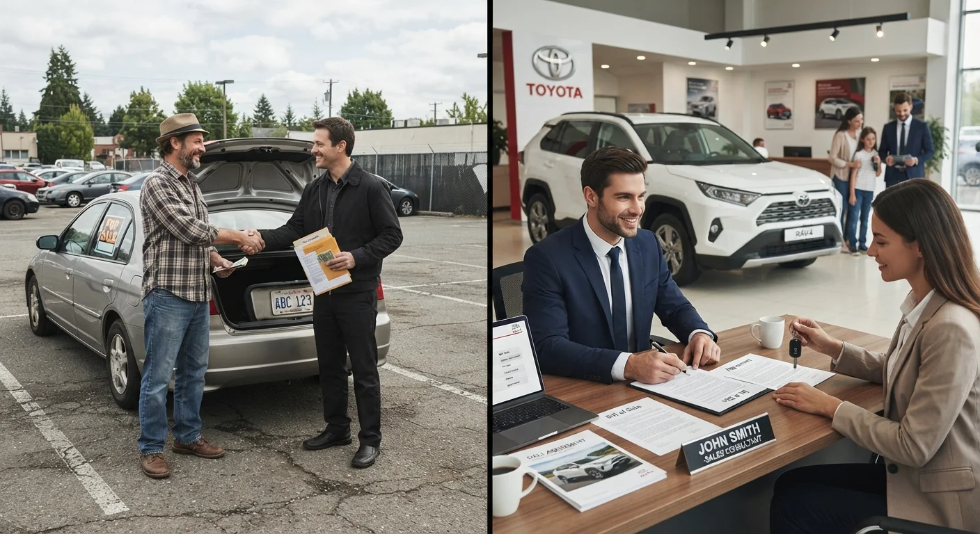 Private Party Sale vs. Dealership: What Changes Beyond the Price Tag