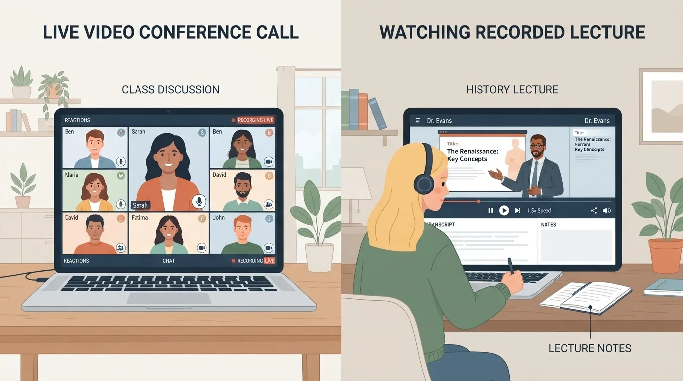 Synchronous vs. Asynchronous Learning: More Than a Scheduling Question