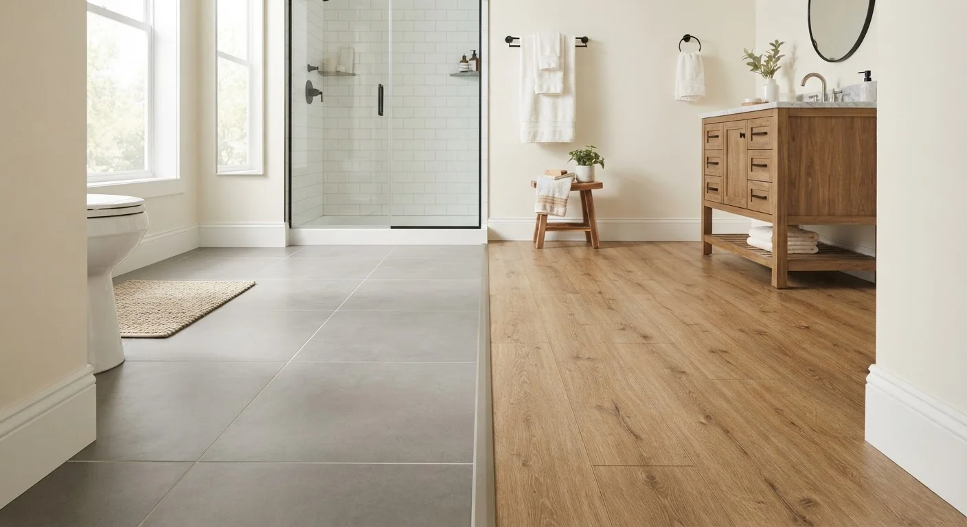 Tile vs. Luxury Vinyl Plank for Bathrooms